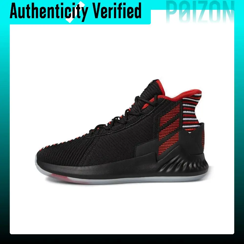 Adidas D Rose 9 Geek Up Comfortable Cushioning Slip Resistant Abrasion Resistant Mid top Performance Basketball Shoes EE6846