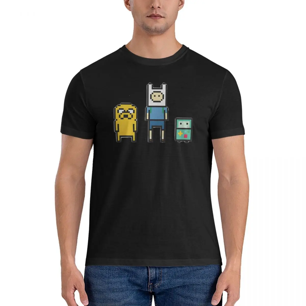 Leisure Sign T-Shirts for Men O Neck 100% Cotton T Shirt A-Adventure Time Short Sleeve Tees 6XL Tops