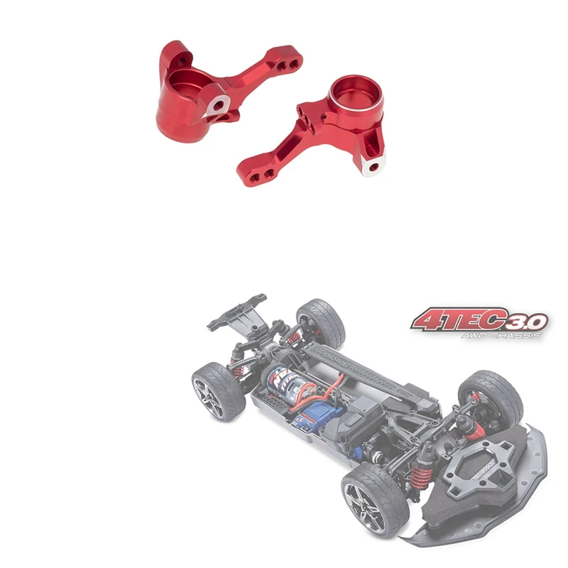 2Pcs Metal Front Steering Knuckle Arm For Traxxas 4-Tec 2.0 3.0 2.0 VXL 1/10 RC On-Road Car Upgrade Parts Accessories