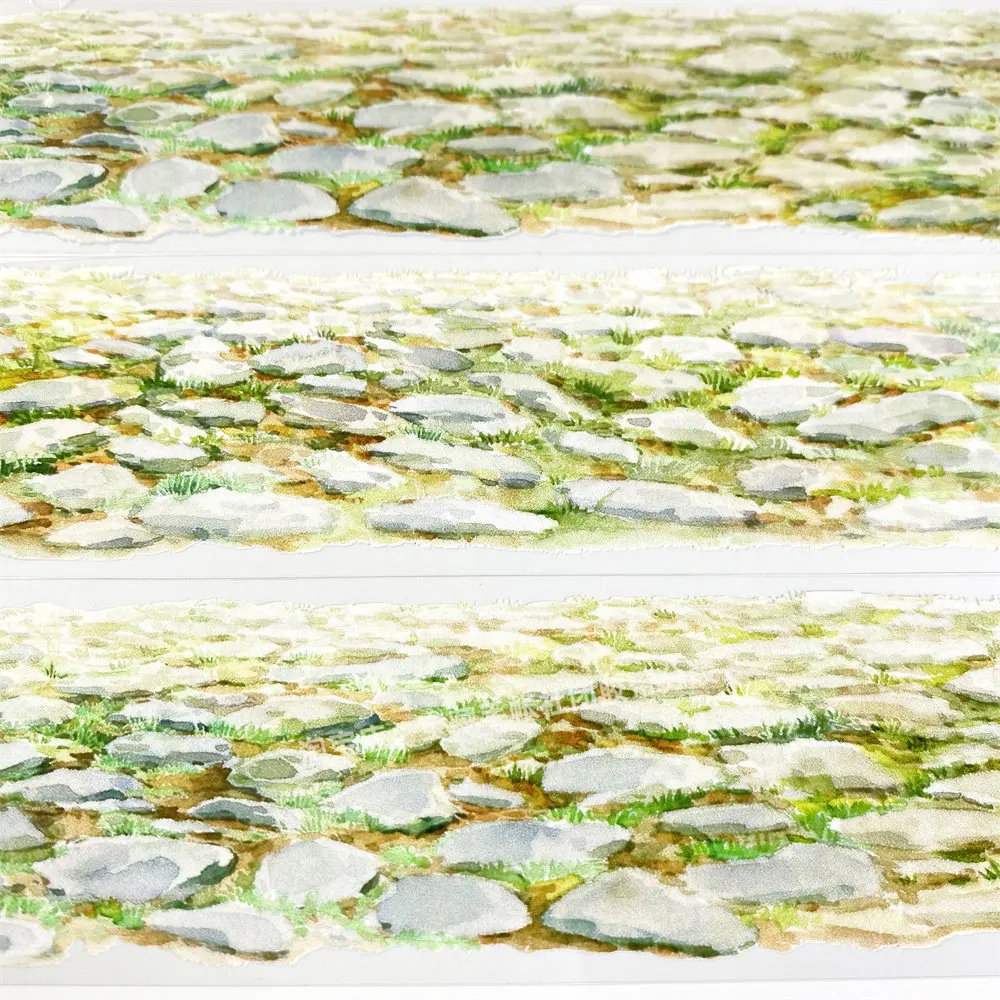 

Декоративная лента Washi Journal W29: Дорожка из камня, 3 дорожки, древний стиль, для скрапбукинга, DIY-наклейки