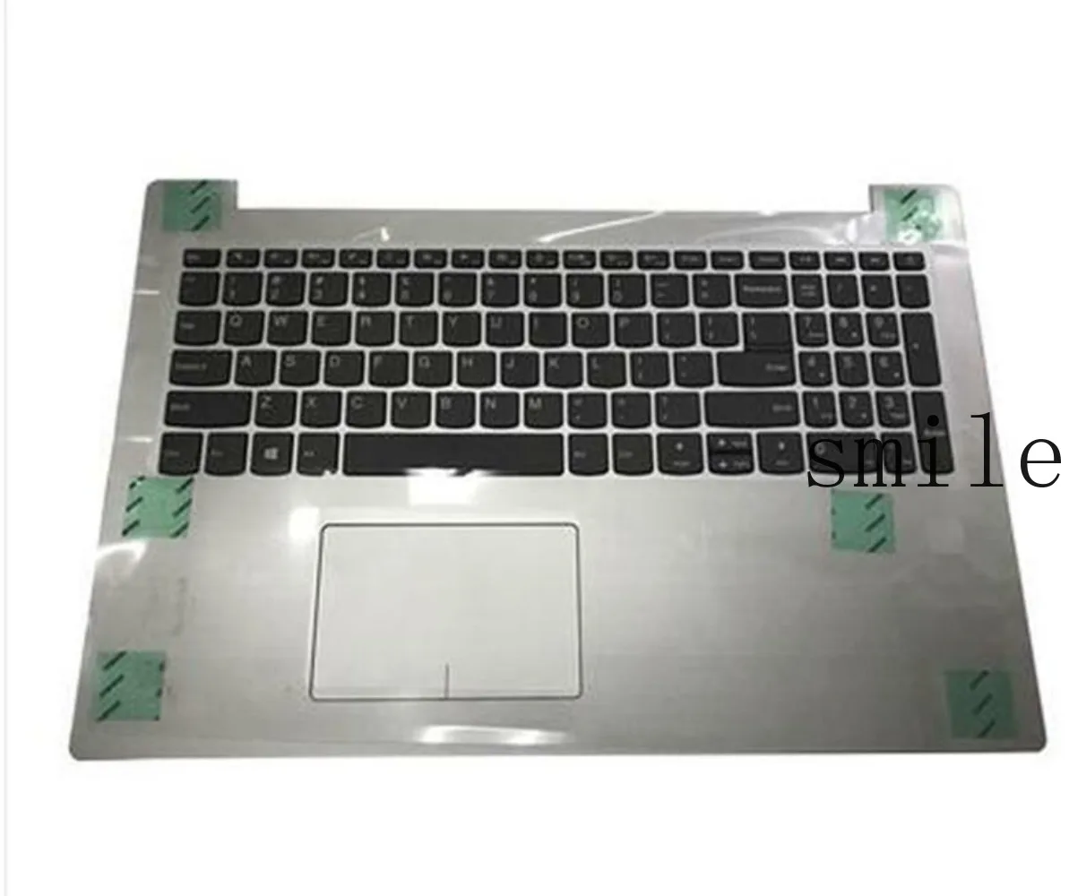 

Клавиатура US и подставка для рук (пальмрест) для Lenovo IdeaPad 320-15, 320-15IAP, 320-15AST, 320-15IKB, серебристая