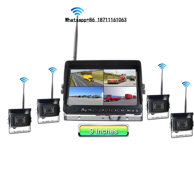 

AHD 9inch Digital Wireless 2.4GHz Digital Wireless System 1080p Night Vision Car Dvr Dash Cam