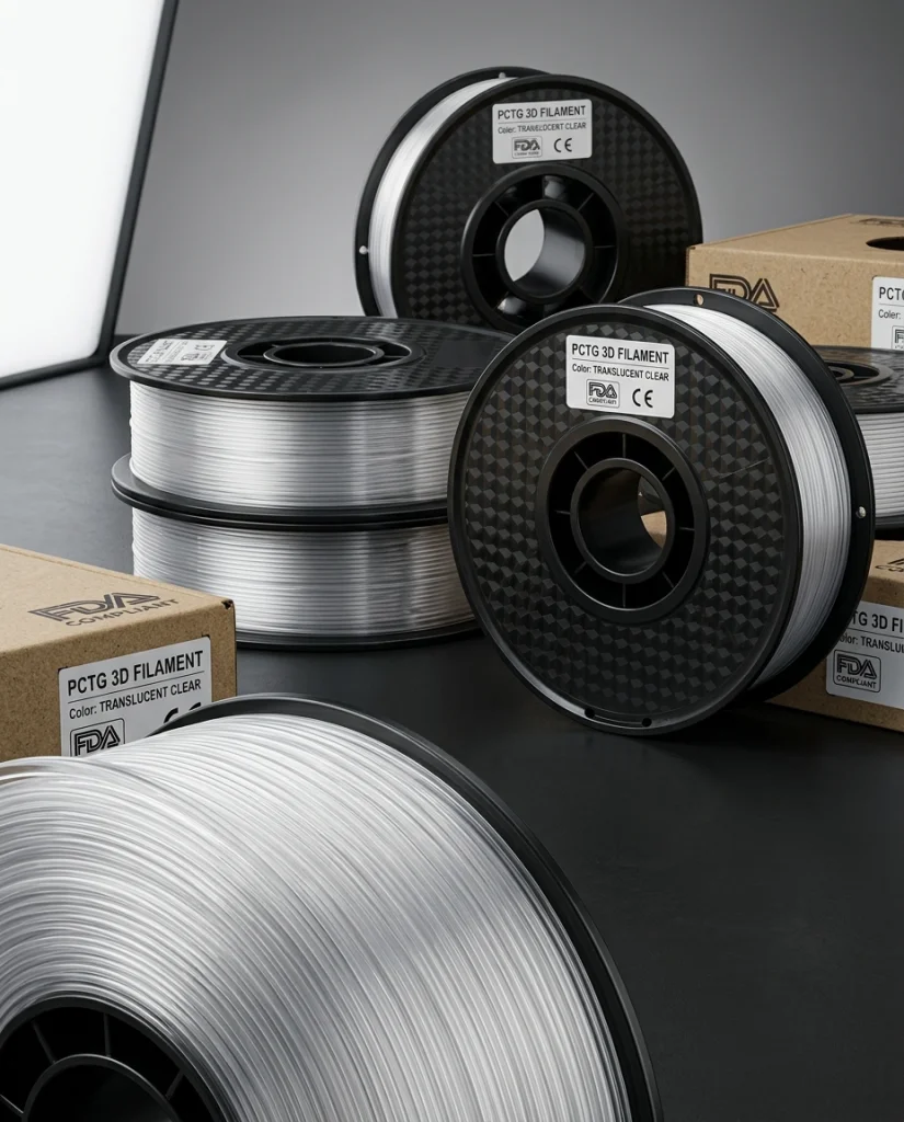 PCTG 1KG High Clarity Crystal Clear 3D Printer Filament,Stronger than PETG & Easier to Print than PC,for Transparent Models
