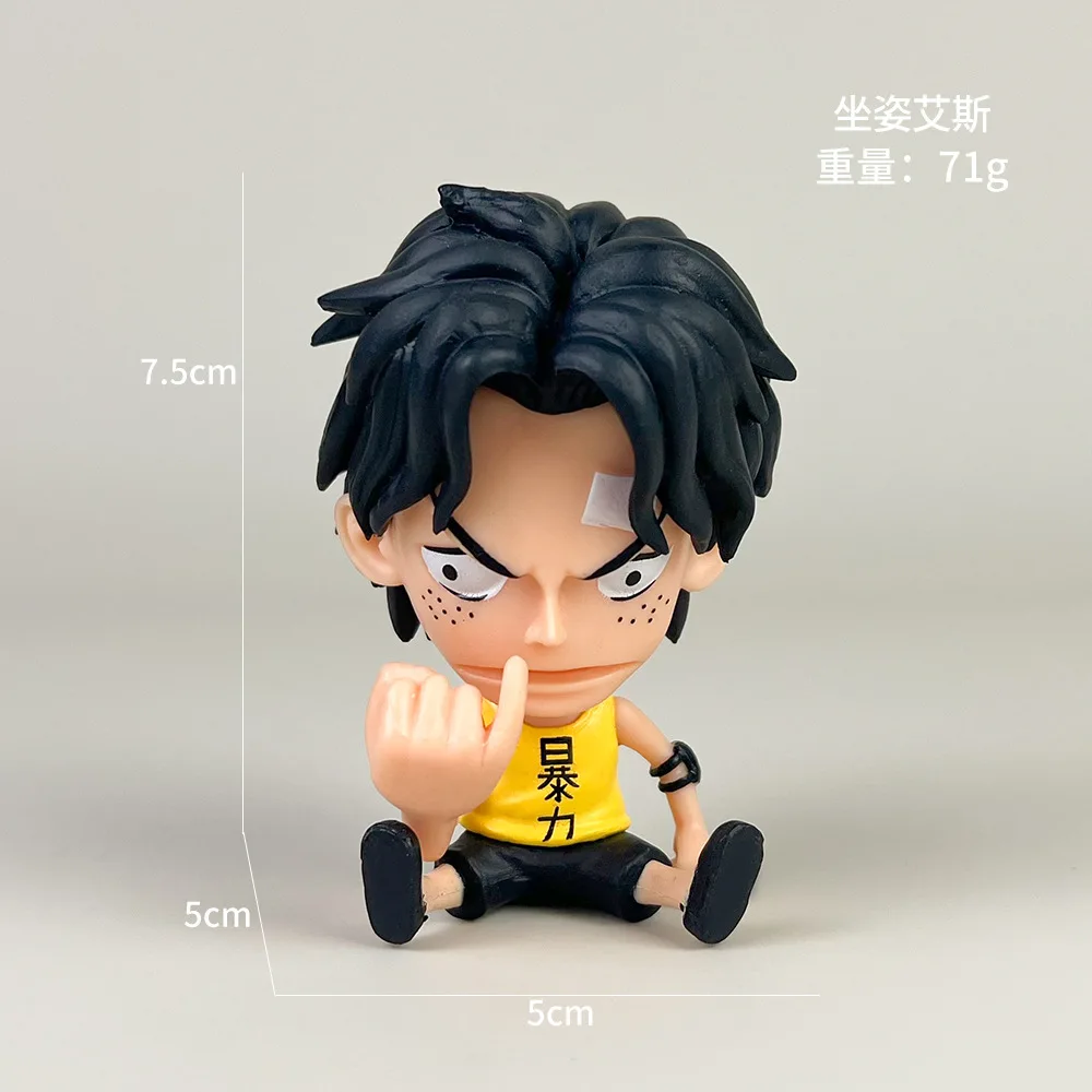 8 Arten ein Stück Ruffy Anime Figur Zoro Sanji Robin Nami Bach Dekor Figuren Ass Sammler Dekor PVC Modell Kinder Geschenk