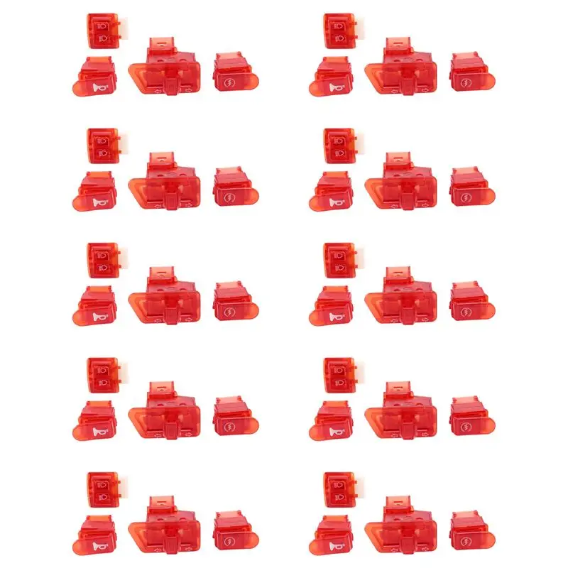 

40X Motorcycle Horn Switch Button Turn Signal Switch Button Start Button For Honda DIO ZX AF27 AF28 AF34 AF35 Red