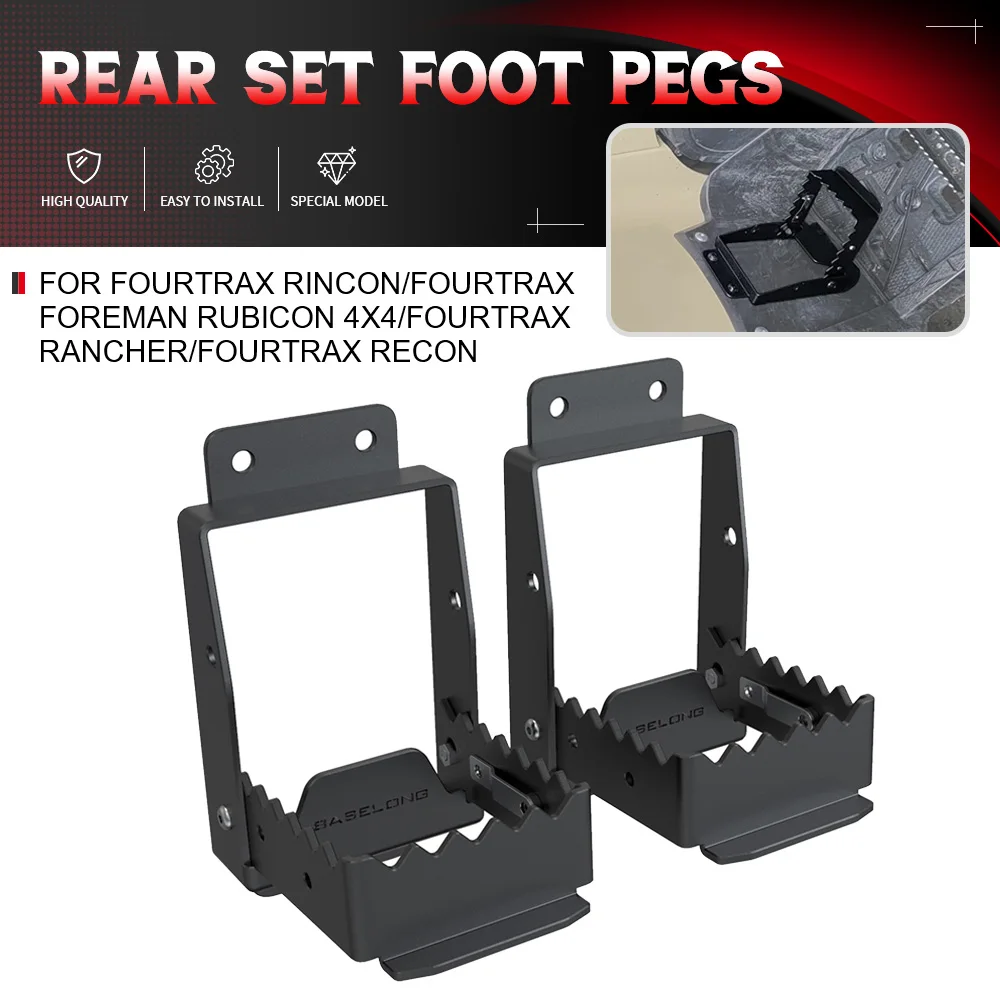 

ATV Universal Foot Pegs Rear Set For Fourtrax Rincon/Fourtrax Foreman Rubicon 4x4/Fourtrax Rancher/Fourtrax Recon