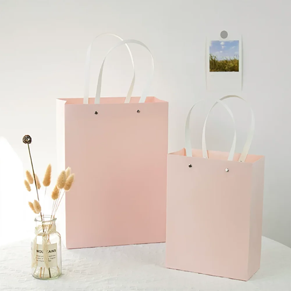 Weiße Modische Schmuck-Geschenktasche mit Nieten-Design und Henkel, Einkaufstasche, Tragbare Tasche für Kleinunternehmen und Reisen – Detail 9