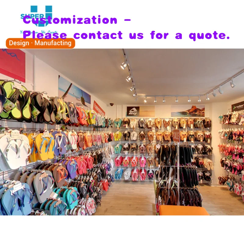 

custom.Retail Store Design Wooden Flip Flop Slipper Display Stand