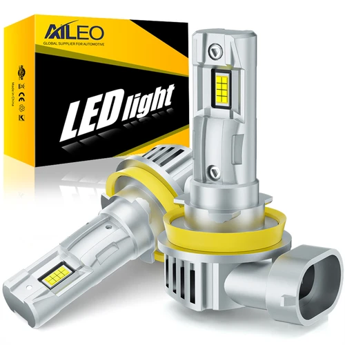 AILEO 2 uds H11 luces LED de alta calidad 22000Lm faro 100W H8 H9 bombilla CSP para coche 6500K blanco día correr lámpara LED para automóvil
