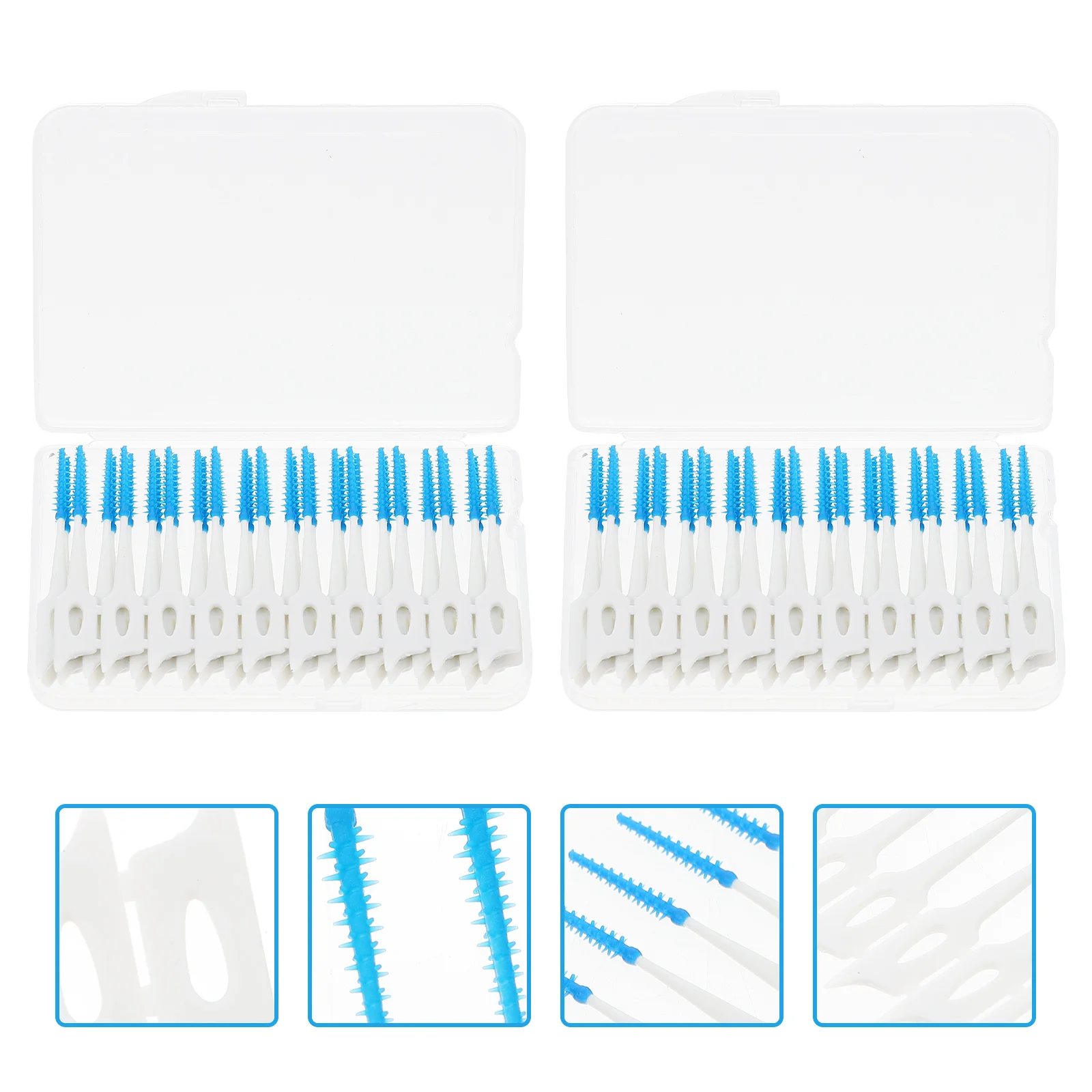 80 Pcs Gum Interdental Brush Tooth Floss Teeth Cleaning Cleaner Toothpick Braces Flossers Tools Dispenser Cleaners