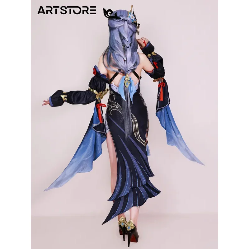 2025 yiyi Game Genshin Impact Shenhe Cosplay Kostüm Rollenspiel Comic Con Kleid Hallowmas Party Perücke Anime Prop
