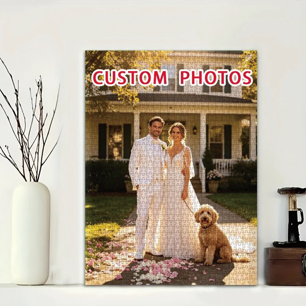 35/300/500/1007pcs Personalized Custom Photo Puzzle Family Photos Puzzle Ideal Gifts For Him Her Family Friends Children