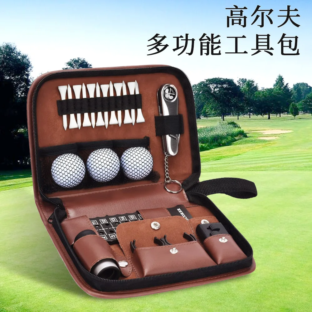 Golf kit Outdoor sports golf bag Peg scorecard multi-purpose storage bag