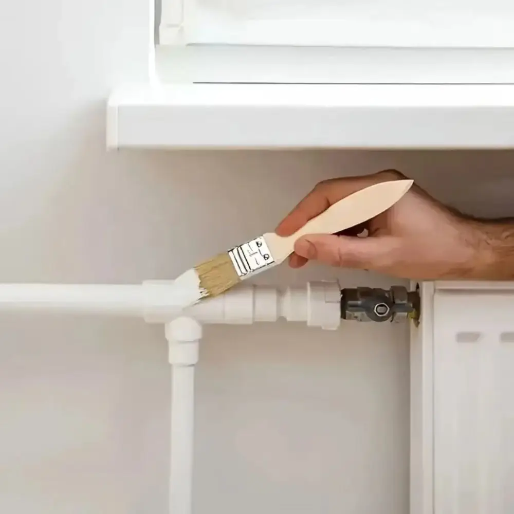 

10Pcs Wooden Handle Bristle Paint Brush Thickened DIY Pig Mane Brushes Flat Wall Paint Brush Furniture Painting