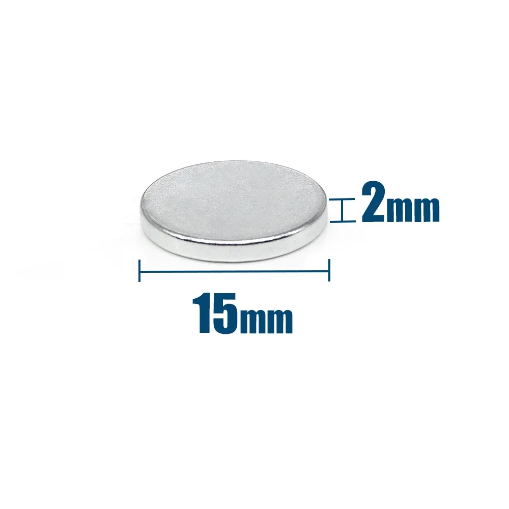 20/50/100PCS 15x2mm Circular Super Strong Neodymium Magnets Powerful N35 Fridge Magnet 15*2mm Fishing Magnet Magnetic Sheet