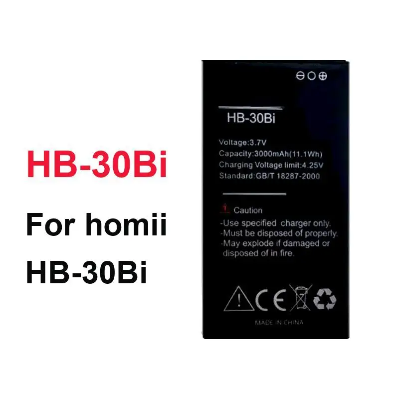 Аккумулятор для мобильного телефона 3050 мАч, высокая емкость, для Homii HB-30Bi, надежная энергия