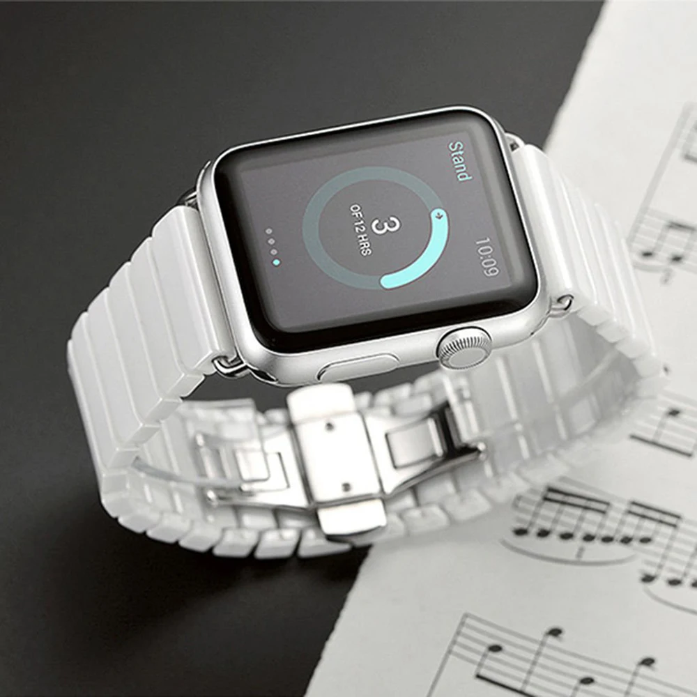 السيراميك الفاخرة حزام ل أبل الترا 3-1 49 مللي متر 11/10 46/42 مللي متر 9 8 7 45/41 مللي متر سوار معصمه ل iwatch 6 5 4 SE 44 مللي متر 40 مللي متر