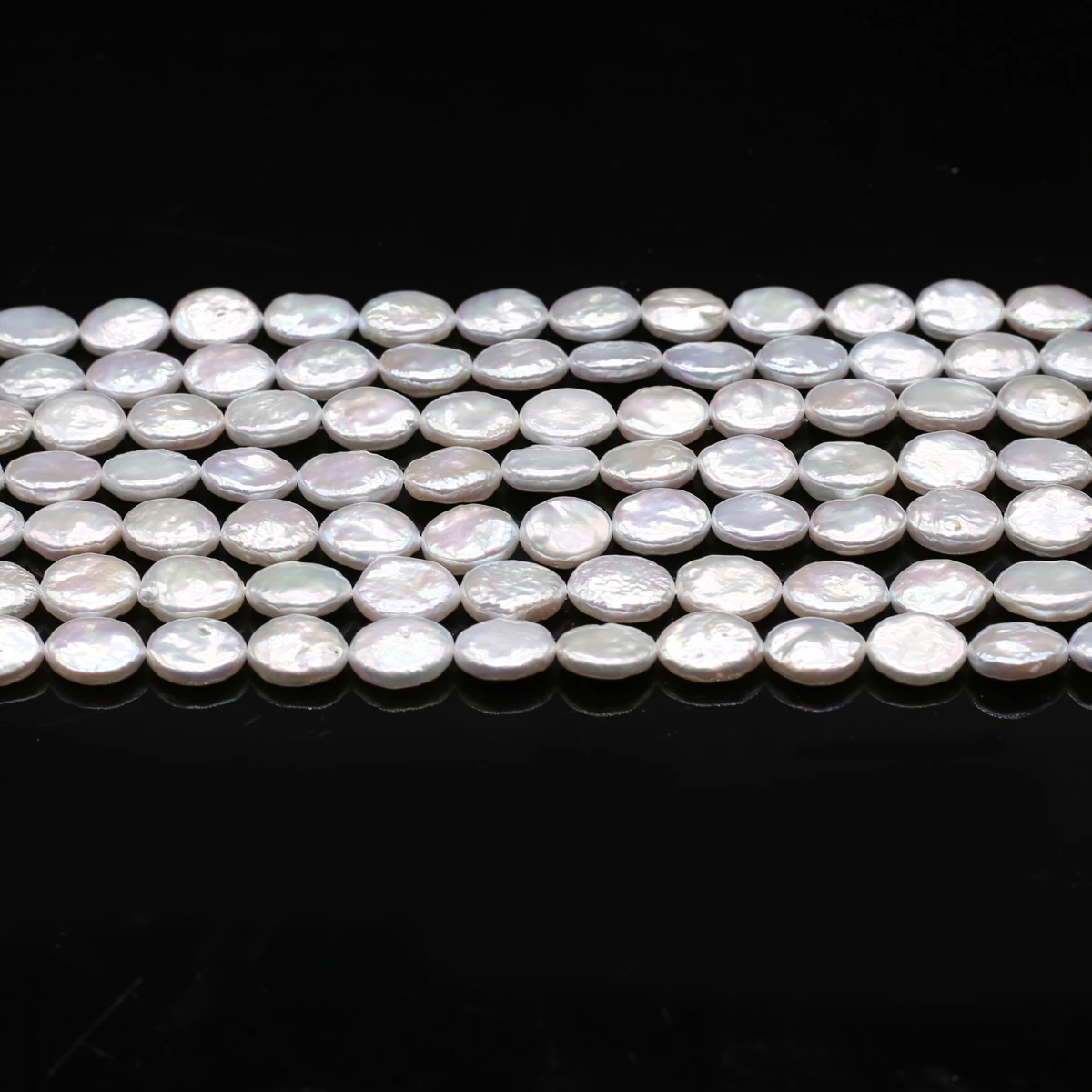 Wholesale High-quality Natural White Pearl Loose Large Baroque Ellipse Coin Shape Fresh Water Pearl for Sale for Sale