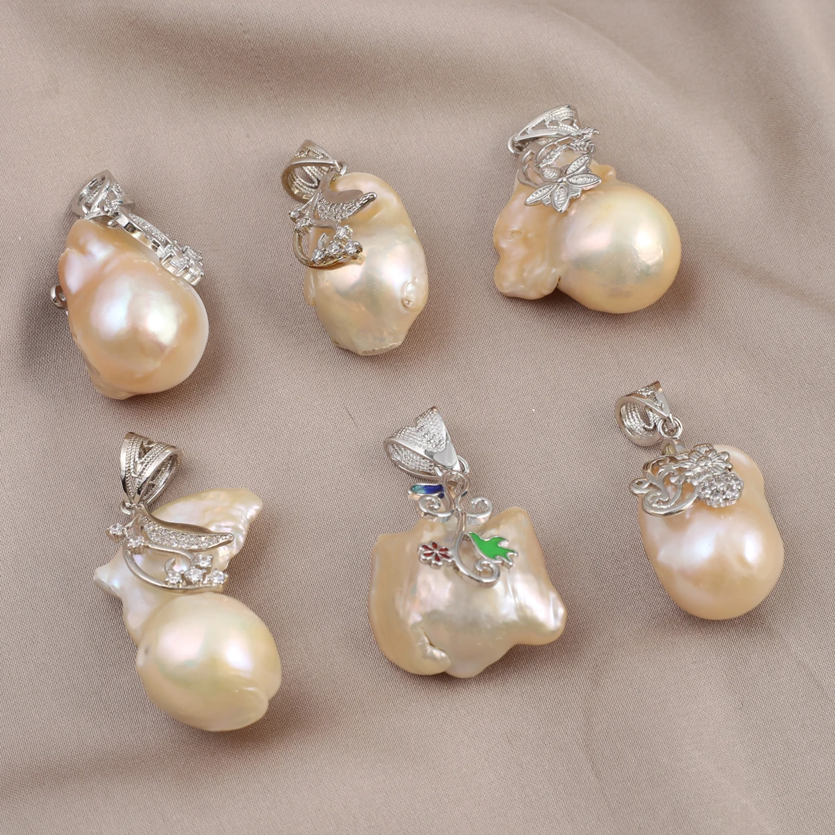 

1PCS Random Charm Natural Freshwater Baroque Pearl Pendant Jewelry Making DIY Necklace Earrings Accessories Gift