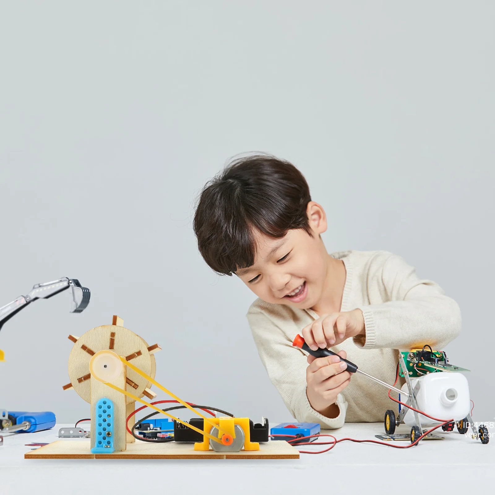 Puzzle Assemblage de Jouets, Kit d'ApprentiCumbria de Plante Hydroélectrique Électrique, Analyste d'Éducation Scientifique en Bois, Assembler des Élèves pour les Tout-Petits