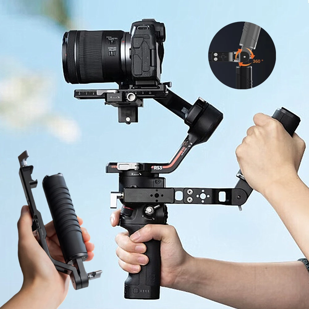 Impugnatura regolabile con giunto cardanico compatibile con DJI RS4/RS4 PRO/RS3 Mini/RS3 /RS3 Pro/RS2 Gimbals L Staffa Accessori
