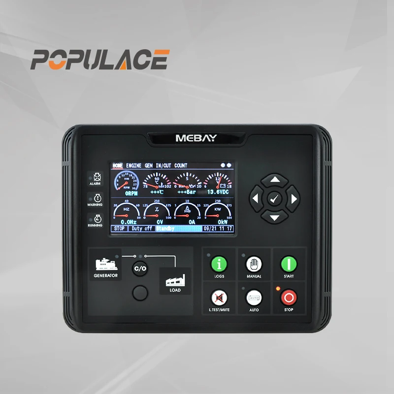 POPULACE Genset DC62D ATS Generator  Auto Start Controller Panel Diesel LCD Display ATS AMF Generator controller DC62D