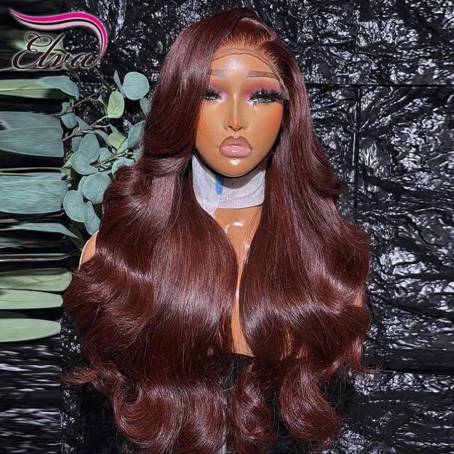 250% الكثافة ارتداء والذهاب غلويليس شعر مستعار 99j بورجوندي أومبير الملونة 13X6/13X4 الجسم موجة شفافة HD الدانتيل أمامي خصلات الشعر المستعار الإنسان