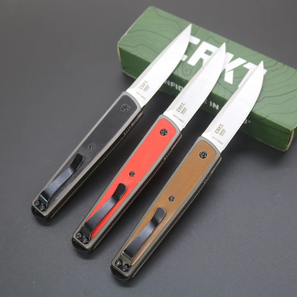 CRKT7190 سكين جيب مريح للاستخدام الخارجي للتخييم المنزلي سكين حاد قابل للطي غير مقفول