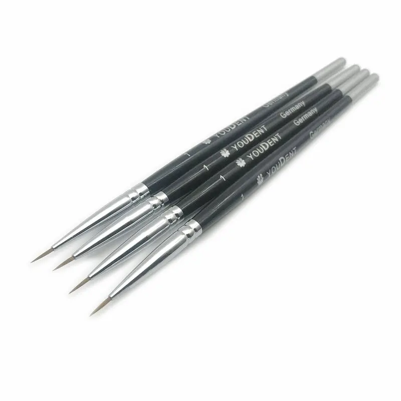 Pluma de cepillo Dental de porcelana de 4 piezas, suministros de laboratorio Dental, Pluma de cepillo Dental, pluma de cepillo de cerámica