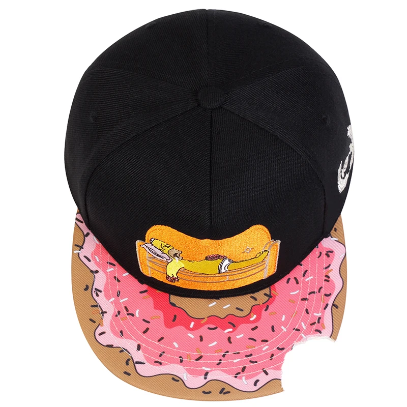 Unisex Cartoon Little Yellow Man Embroidery Hip-hop Hats Spring Autumn Outdoor Adjustable Casual Baseball Caps Sunscreen Hat