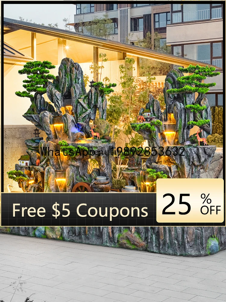 

Детали и аксессуары AB * Большой рокарий, проточная вода, рыбный пруд, напольное украшение, счастливый фэн-шуй, колесо, фонтан, украшение для сада