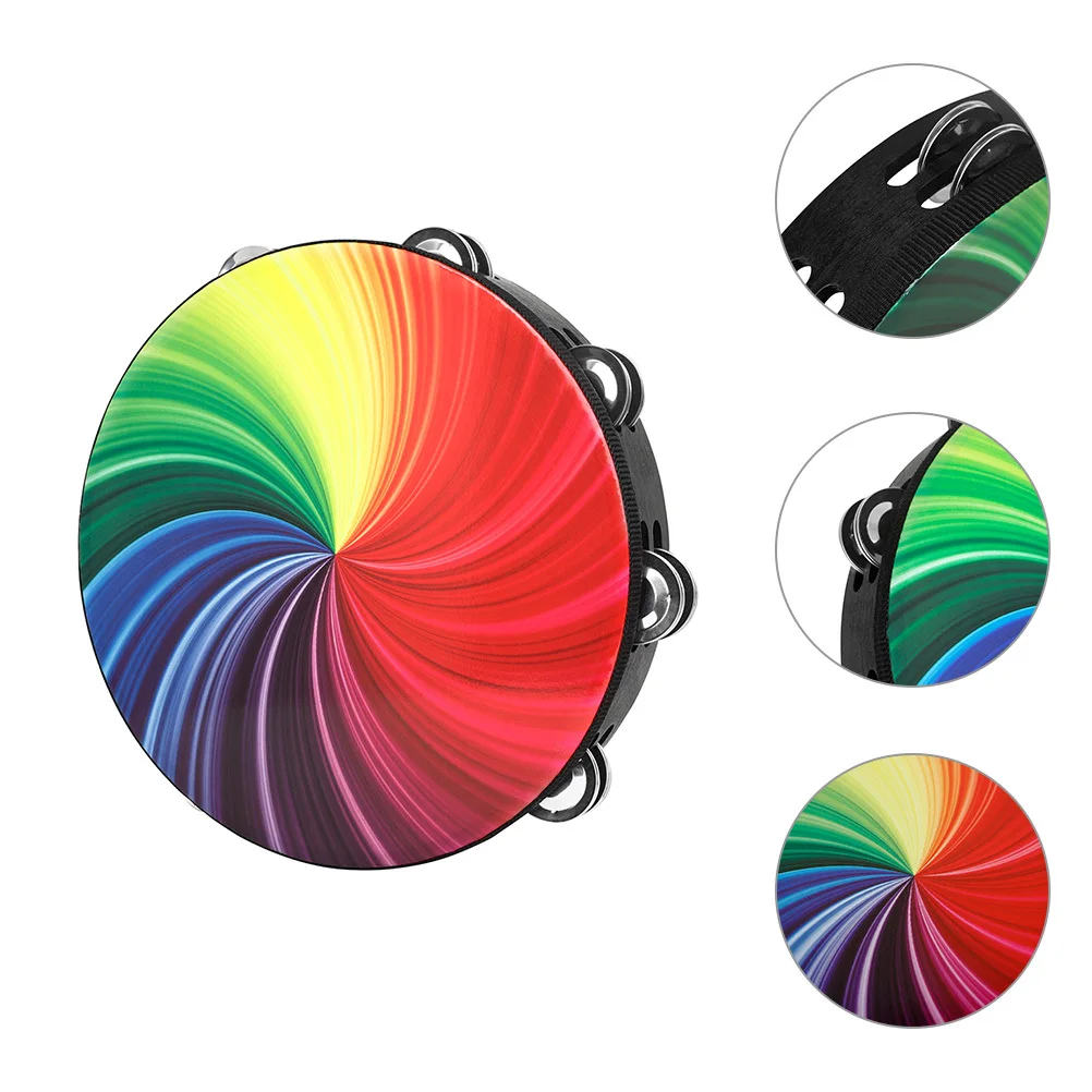 

Handheld Tambourine Drum For Kids Musical Percussion Instrument Toddler Hand Bell Sensory Development Educational