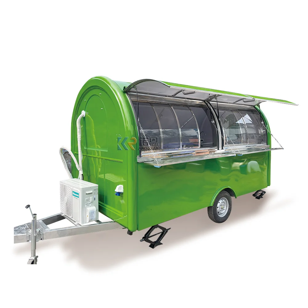 Fully Equipment Mobile Food Truck Ice Cream Van Catering Cart Customized Concession Bubble Tea Coffee Vending Kiosk