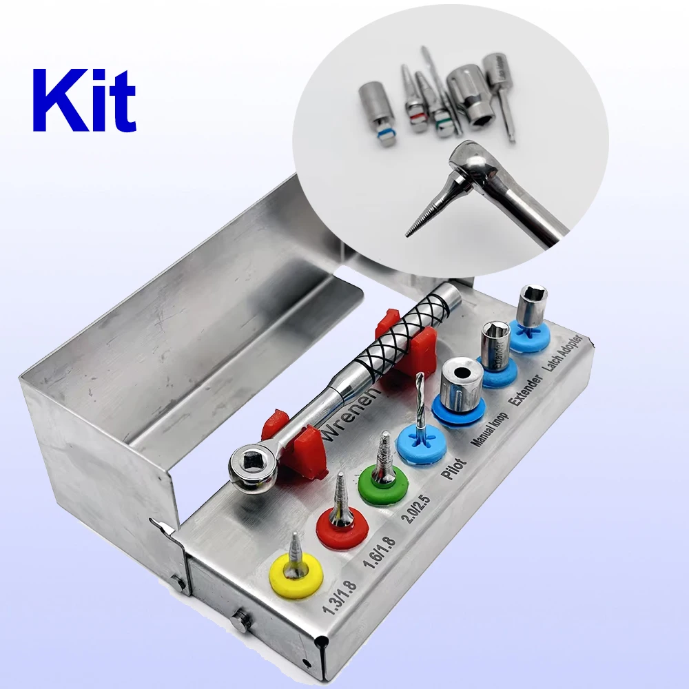 

Implant Removal Kit Dental Bone Expander SOS Kit Implant Removal Set with Ratchet Wrench Broken Fixture Extractor Tools