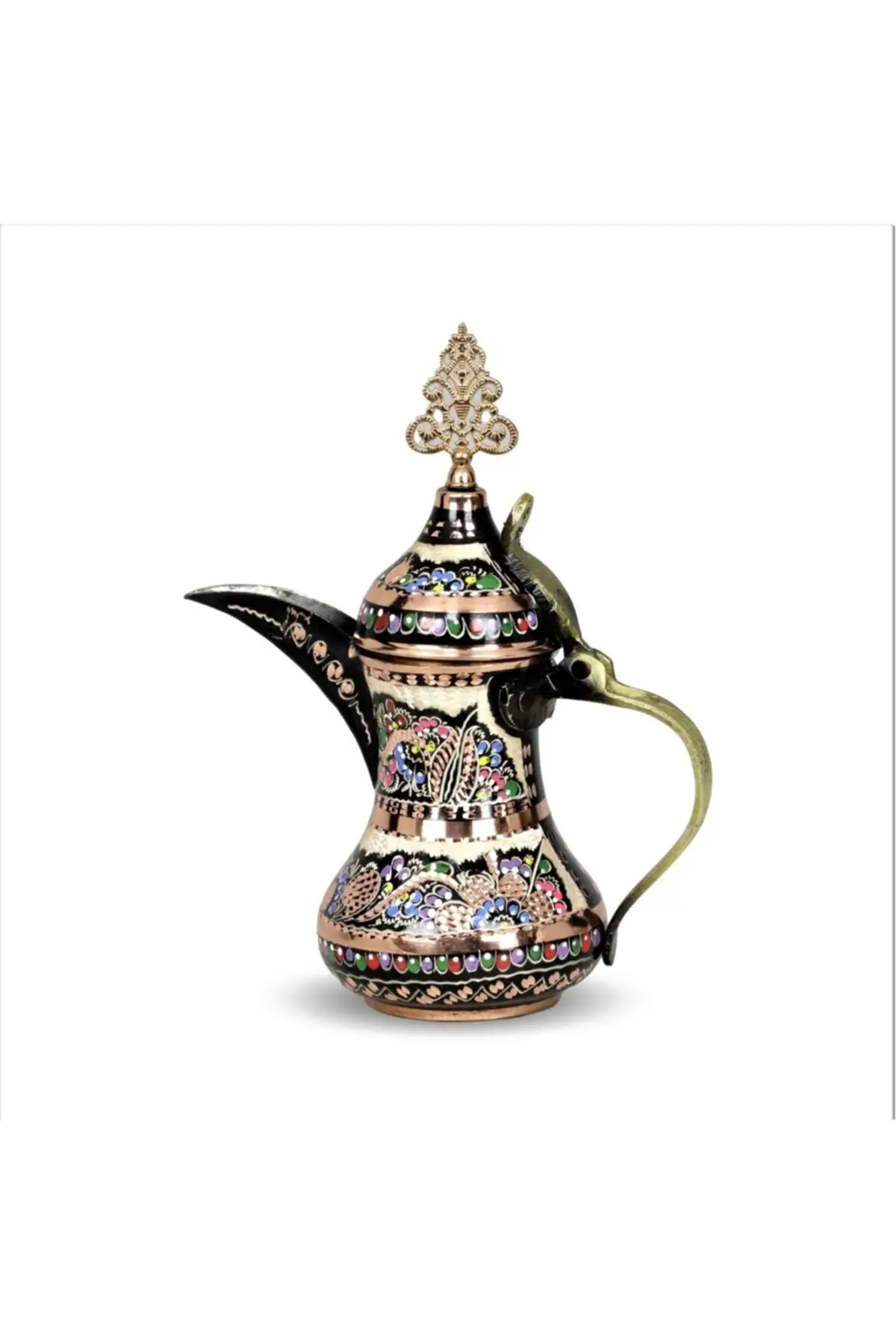 DOLBOVI copper arabic teapot milk rose flower Mırra medium size 700 Ml Cooper Tea Pots Handmade