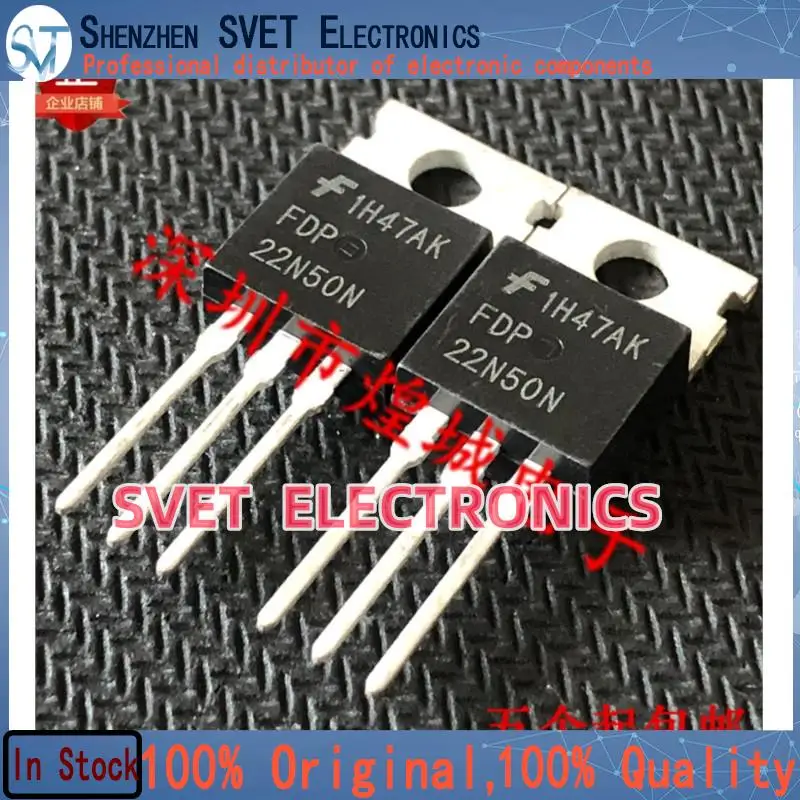 10PCS-50PCS  FDP22N50N  MOS TO-220 500V 22A  Original In Stock Fast shipping