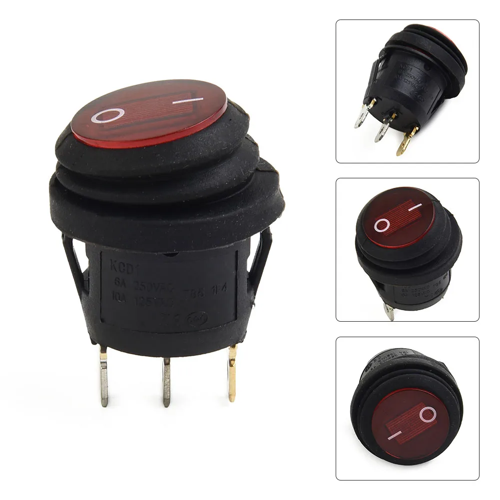 

12V 24V 20A LED Rocker Switch with Red Illumination for On Off For Toggle Function in Cars and Marine Environments