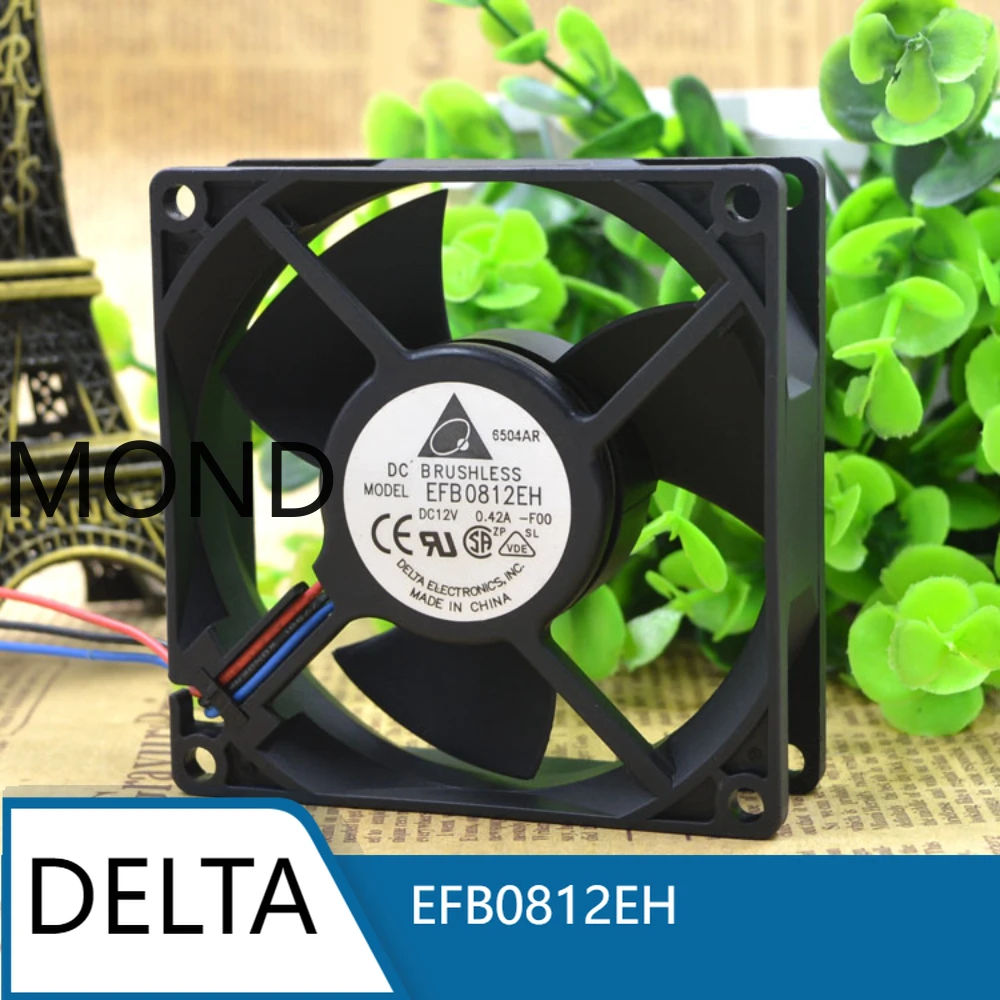 

EFB0812EH Delta 8CM 8025 12V 0.42A Double Ball High Airflow Server Fan