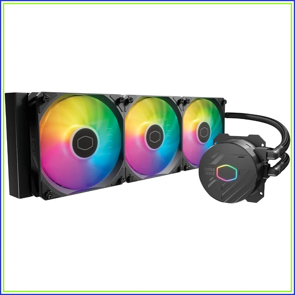 

360mm AIO Liquid CPU Cooler, 3X ARGB PWM Fans, Dual-Chamber Pump, Quiet, Easy Install, AMD/Intel, Black