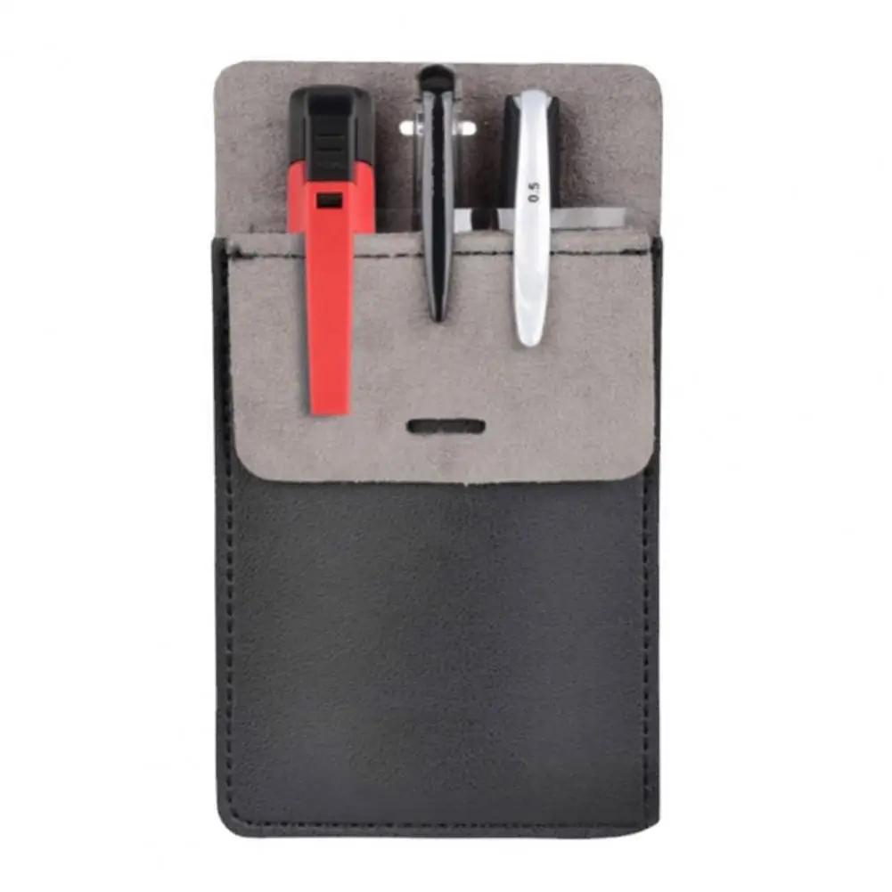 Leak-proof Pen Pouch Chest Pencil Case Lab Coat Pen Storage Pouch Organizer for Shirts Pu Leather Pocket Protector for School