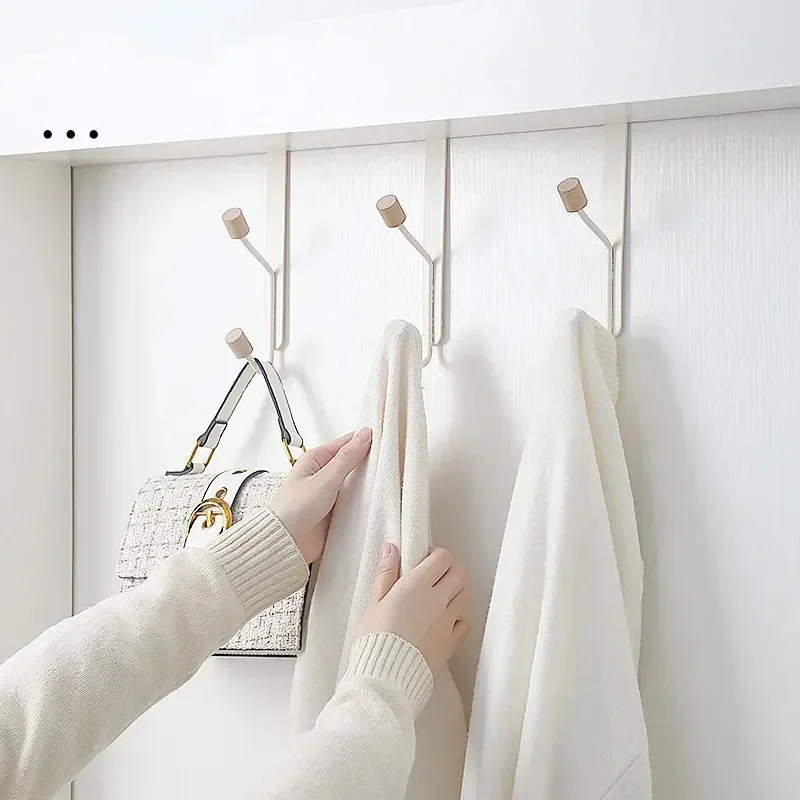 Storage Key White Hooks Bathroom Iron Hook Simple Clothes Rack New Creative Hanger Coat Bedroom Wrought Door Household Shelf