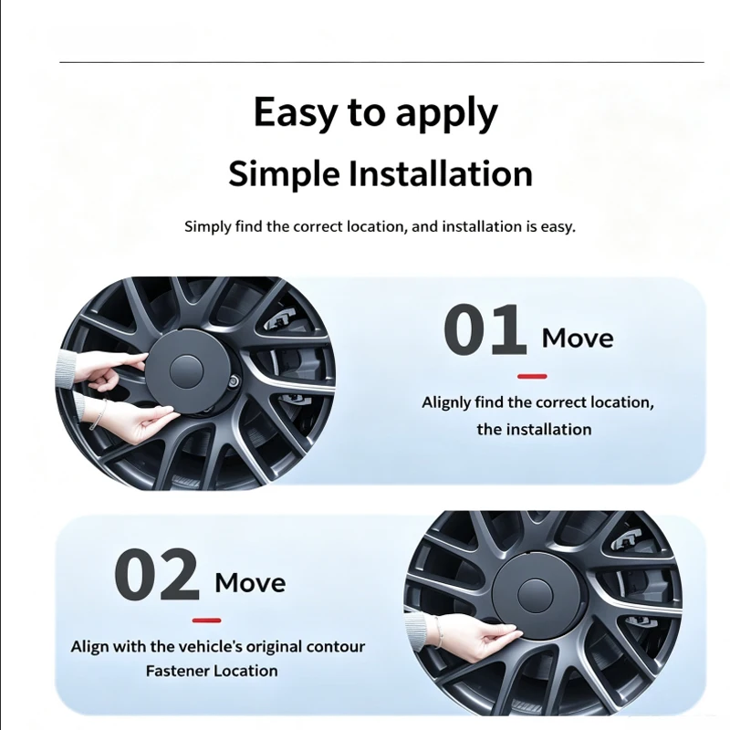 4PCS Dustproof Anti-Fade Anti-Rust Factory Gray Hub Cover Auto Wheel Exterior Accessories For Tesla Model 3 Highland 2024-2026