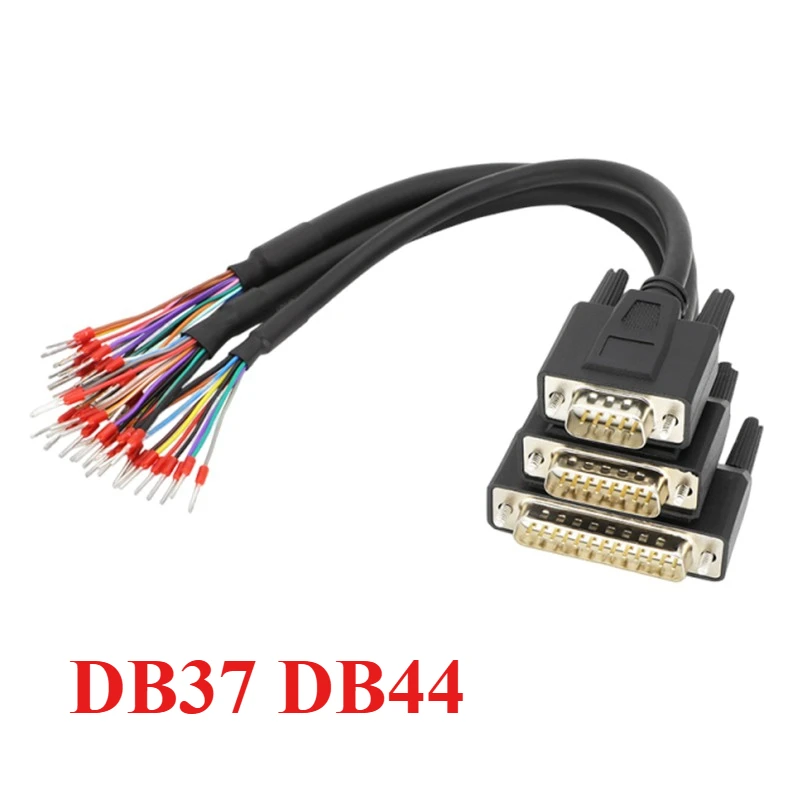 Double Shielding DB37 DB44 Single Head with Number Tube Parallel Port Cable 37pin Male Female 44pin 26AWG Plug Connector 3/5/10M