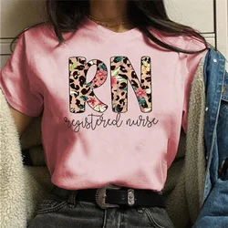 Fashion International Nurses' Day Rn Registered Nurse Print Graphic T Shirt Unisex Fashion Casual Short Sleeve Shirt Tee