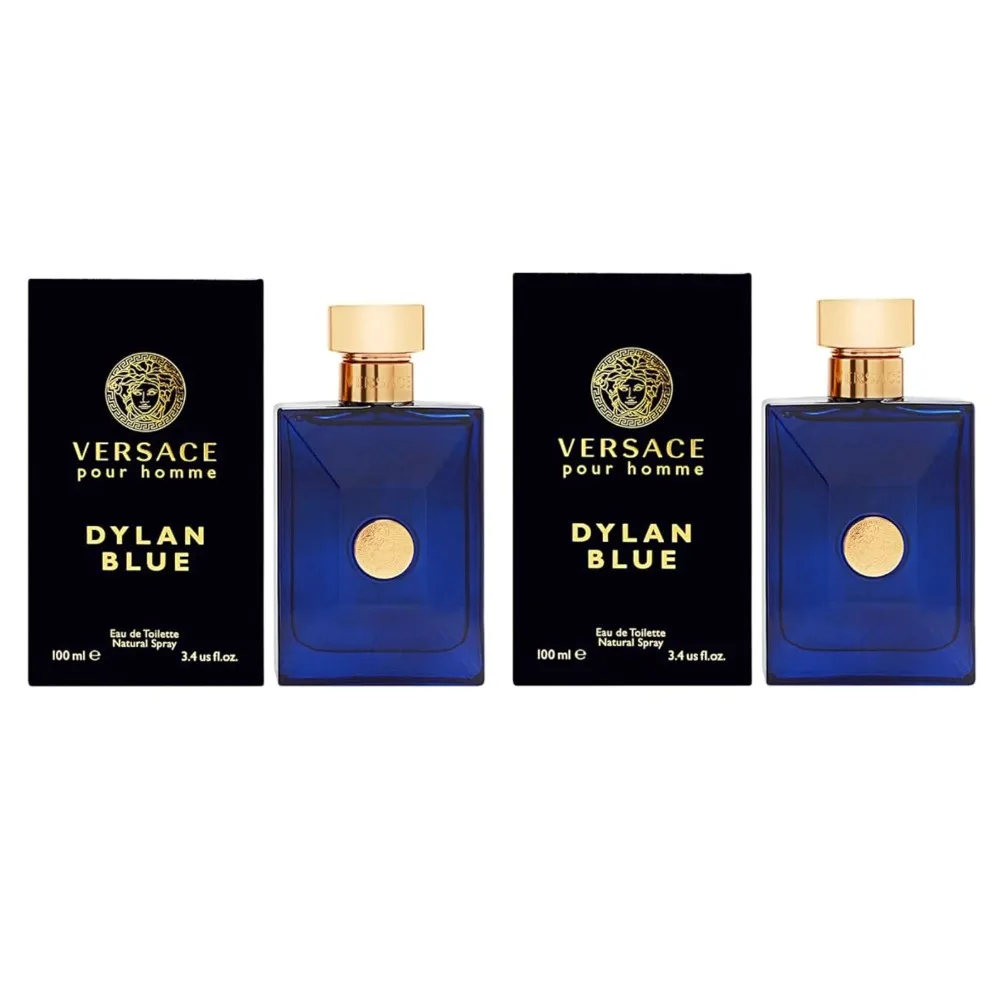 Versace Dylan Blue od Versace dla mężczyzn - 100 ml EDT Spray - Zestaw 2 sztuk - Oryginalny perfumy męskie - Sephora Stuff