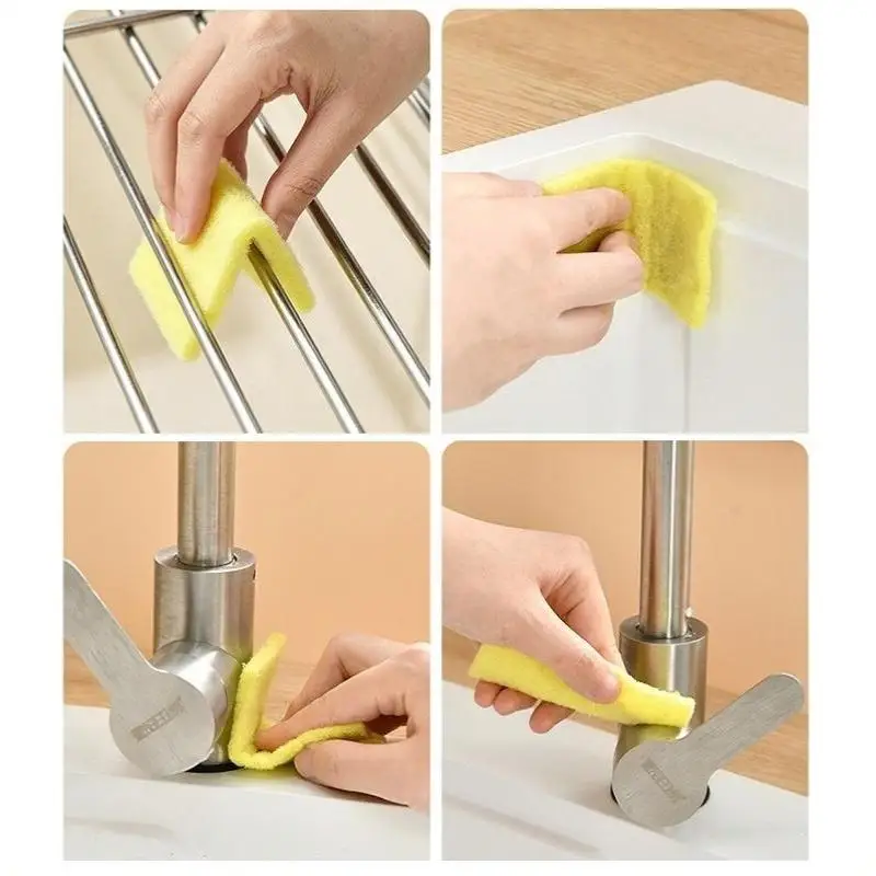 10 Stück Scheuerschwämme für die Küche, Ölbeseitigung, Kratzfreie, Wiederverwendbare Mehrzweck-Reinigungstücher – Detail 8