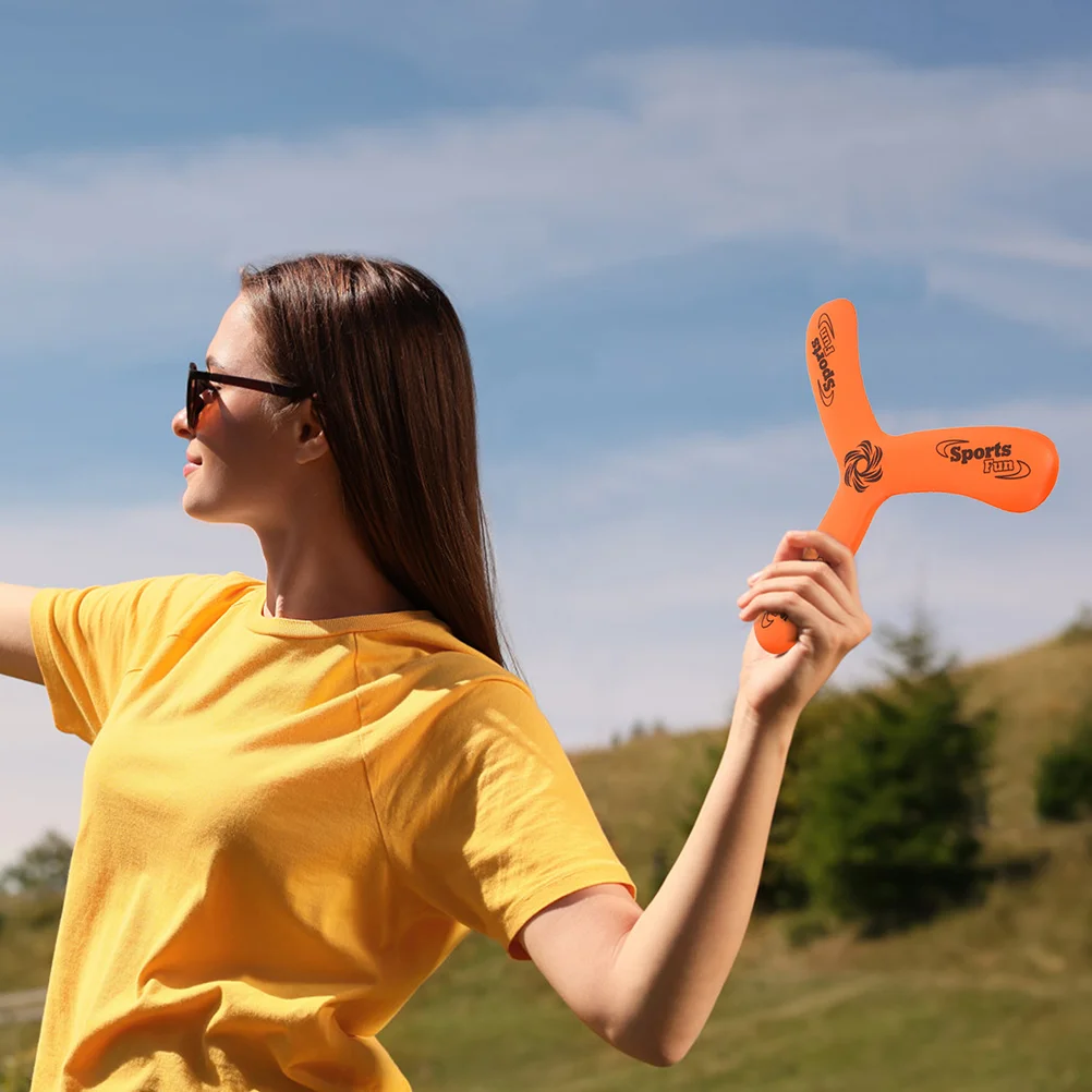 3-teiliges Outdoor-Jungenspielzeug für Kinder, die Sport spielen, Bumerangs, Eva, Kinder, fliegendes Holz, Kleinkind