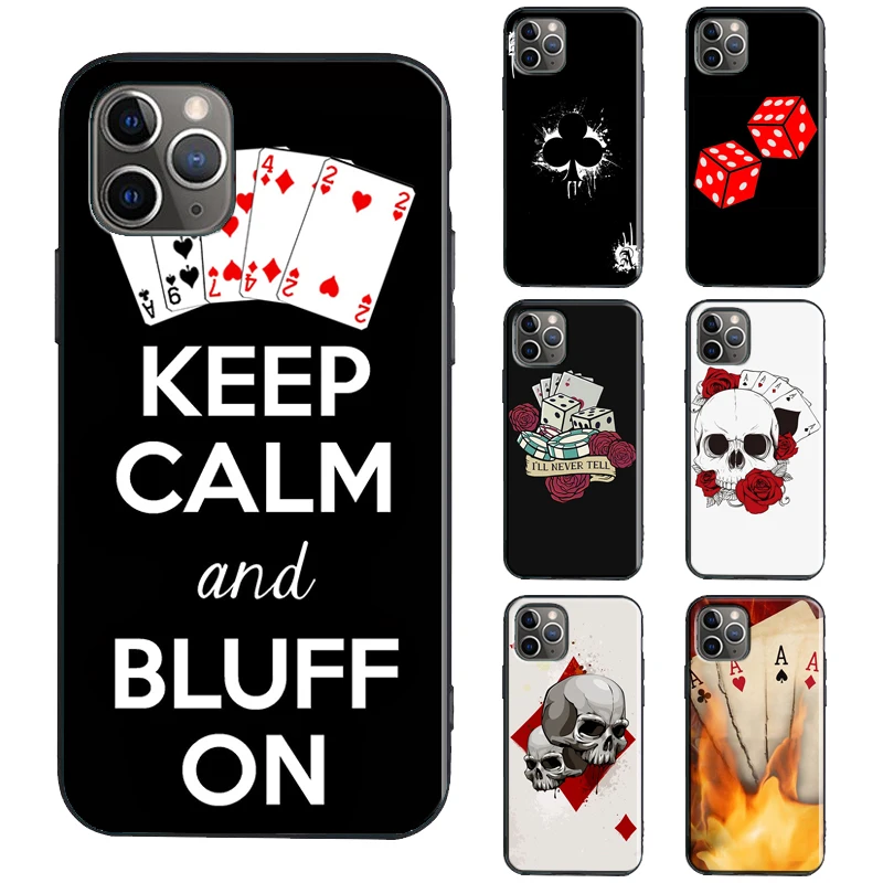 Poker Surreal Aesthetic Art TPU Case For iPhone XR X XS Max Plus 13 Pro 12 mini 11 14 15 16 Pro Max Coque Capa