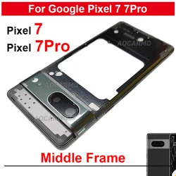 For Google Pixel 7 7Pro Pro Middle Frame With Side Keys Camera Cover Replacement Parts