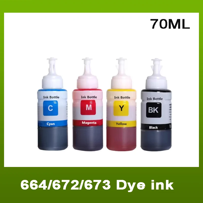 Recarga de Tinta 664 T664 para Impresoras Epson L100 L110 L210 L120 L220 L310 L355 L550 L555 L565 L566 L575 672 672